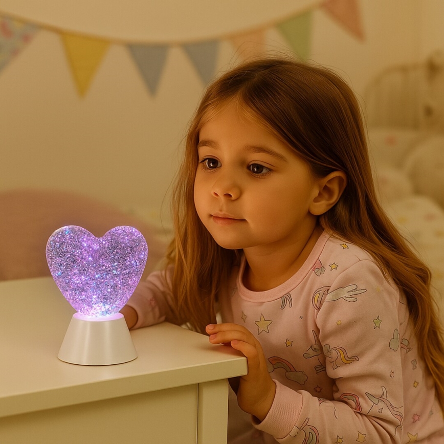 Rabalux - LED RGB Decorative Lamp LED/0.8W/3xAA Heart-shaped