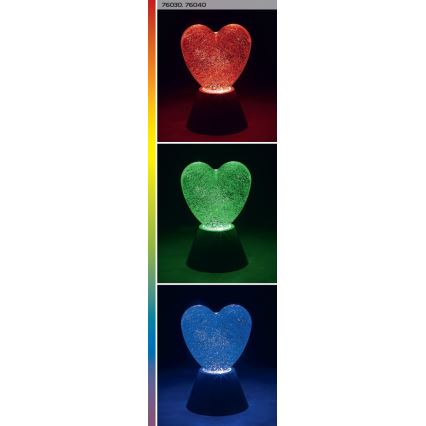 Rabalux - LED RGB Decorative Lamp LED/0.8W/3xAA Heart-shaped