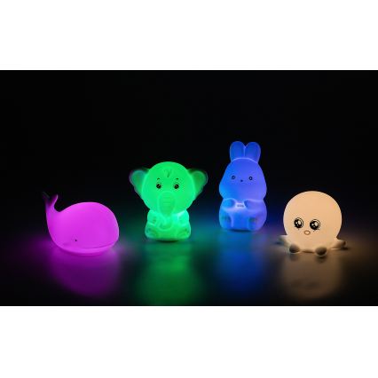 Rabalux - LED RGB Touch Night Light LED/0,05W/1xCR2032 Whale