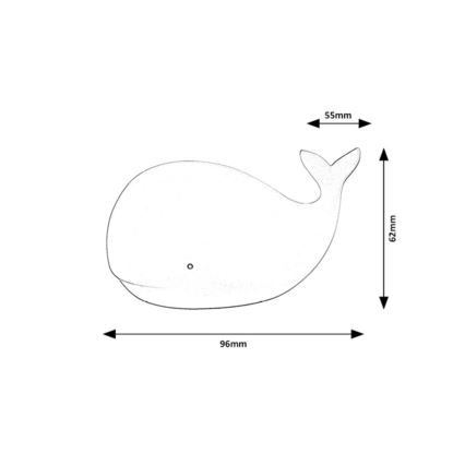 Rabalux - LED RGB Touch Night Light LED/0,05W/1xCR2032 Whale