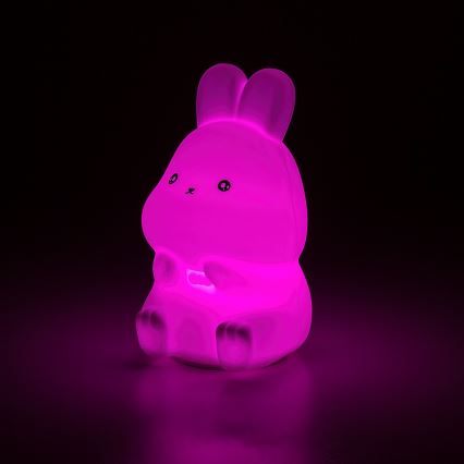 Rabalux - RGB LED Touch-Activated Night Light LED/0.05W/1xCR2032 Rabbit