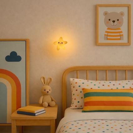 Rabalux - Dimmable Rechargeable Touch-Control LED Night Light for Kids LED/2,7W/5V 200 mAh Star