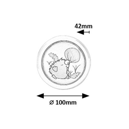 Rabalux - LED Children's night light LED/0,3W/2xAA 6000K