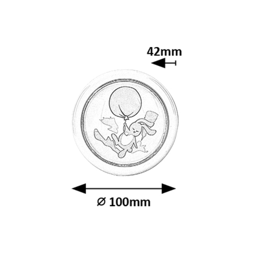 Rabalux - LED Children's night light LED/0,3W/2xAA 6000K