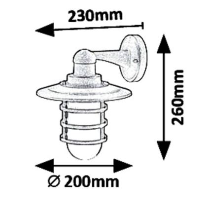 Rabalux 7677 - Outdoor wall light DARRINGTON 1xE27/20W/230V IP44