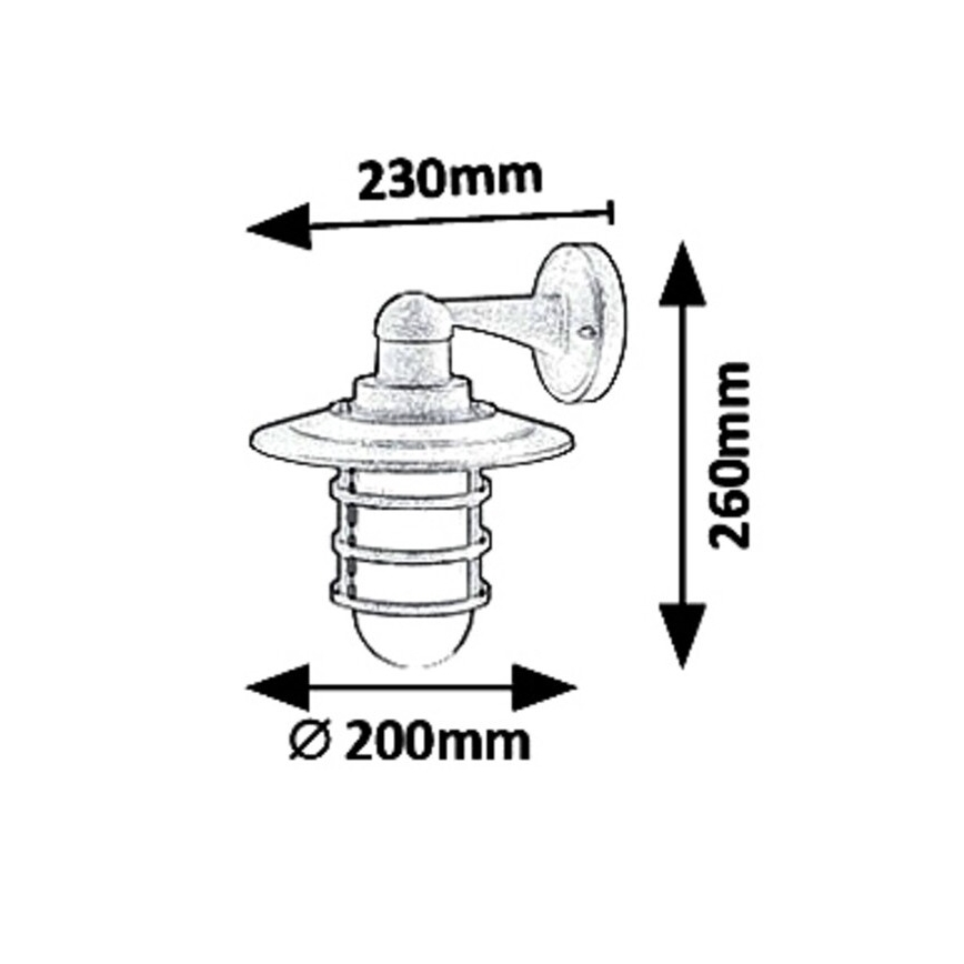 Rabalux 7677 - Outdoor wall light DARRINGTON 1xE27/20W/230V IP44