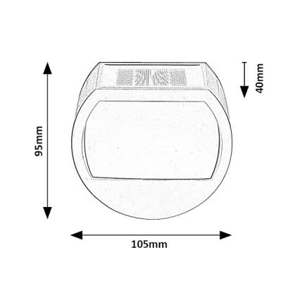 Rabalux - LED Solar wall light LED/0,5W/1,2V IP44 600 mAh