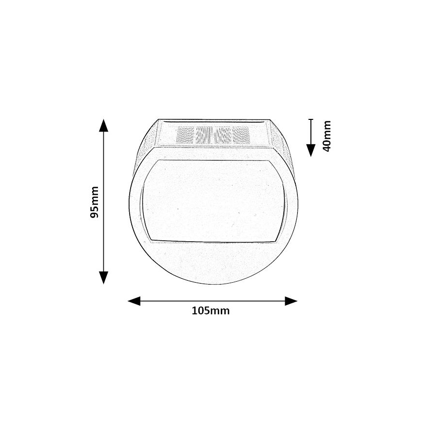 Rabalux - LED Solar wall light LED/0,5W/1,2V IP44 600 mAh