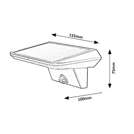 Rabalux - LED Solar light with a sensor LED/10W/3,7V IP44