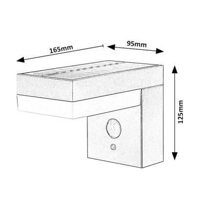 Rabalux - LED Solar light with a sensor LED/6W/3,7V IP44 2200 mAh