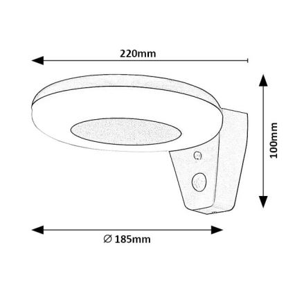 Rabalux - LED Solar light with a sensor LED/4W/3,7V IP44