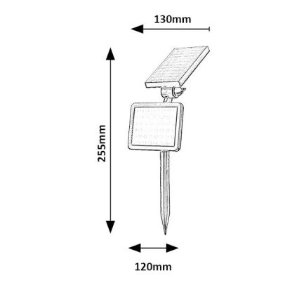 Rabalux - LED Solar floodlight with a sensor LED/9,6W/3,7V IP44