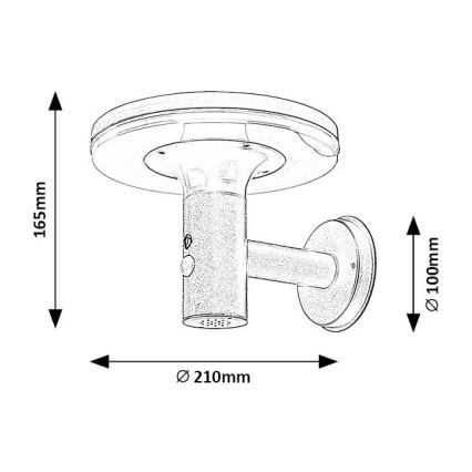 Rabalux - LED Solar light with a sensor LED/10W/3,7V IP44