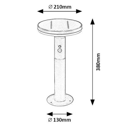Rabalux - LED Solar light with a sensor LED/10W/3,7V IP44