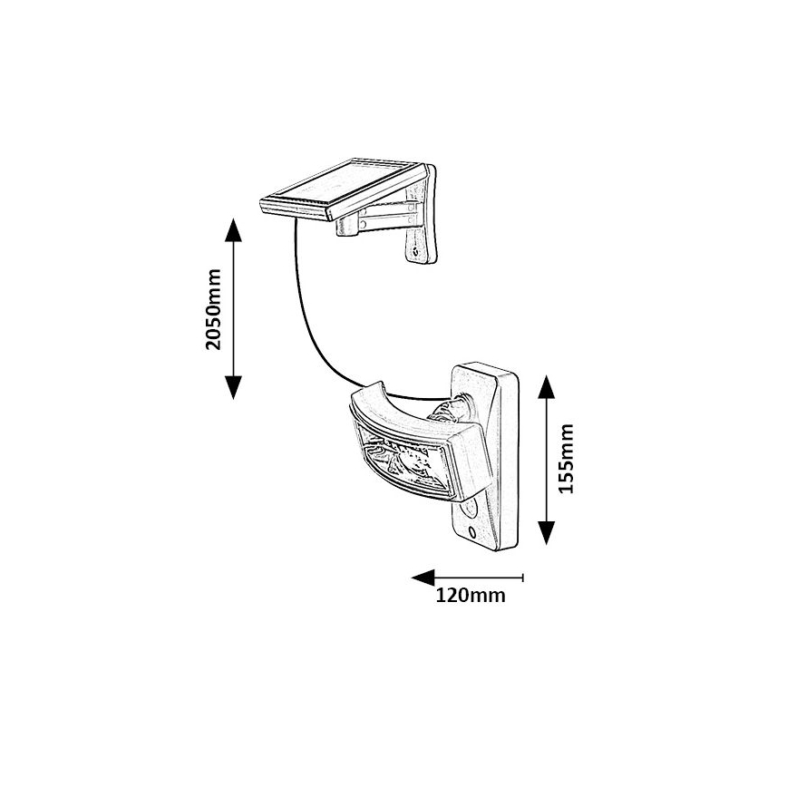 Rabalux - LED Solar light with a sensor LED/2,4W/3,7V IP44
