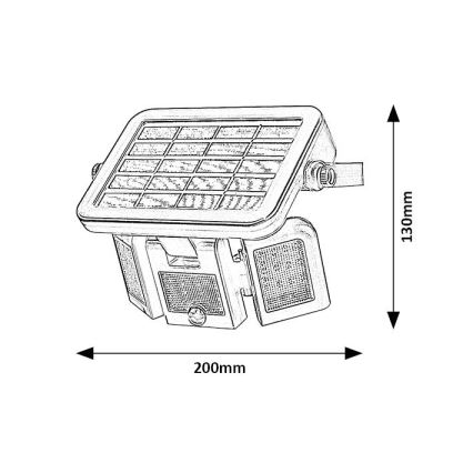 Rabalux - LED Solar floodlight with a sensor LED/9,6W/3,7V IP44