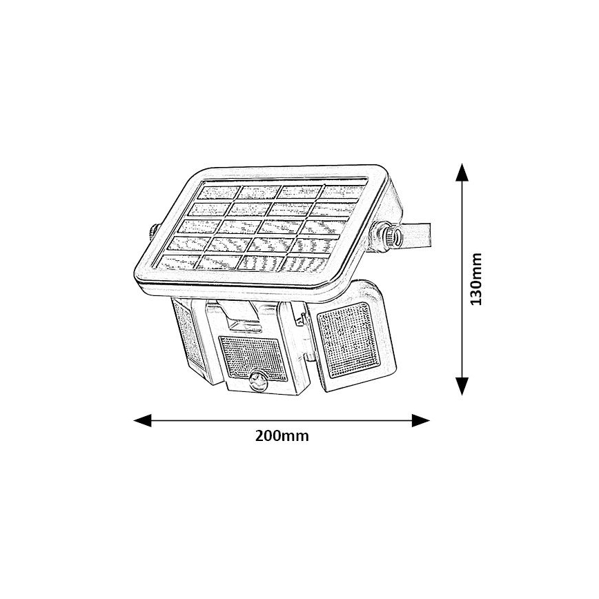 Rabalux - LED Solar floodlight with a sensor LED/9,6W/3,7V IP44