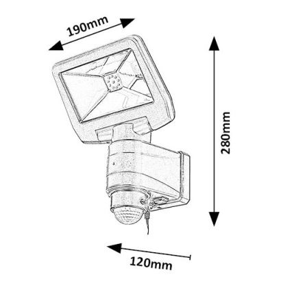 Rabalux - LED Solar floodlight with a sensor LED/5W/3,7V IP44 2500 mAh