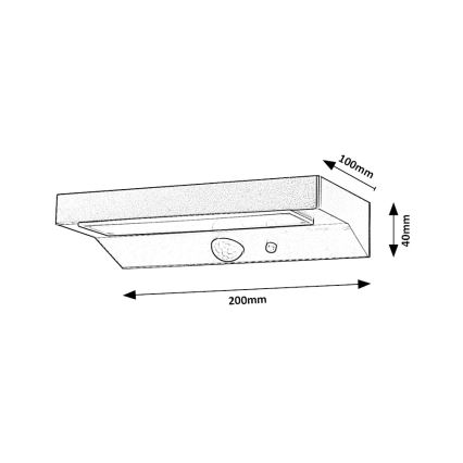 Rabalux - LED Solar light with a sensor LED/6W/3,7V IP44