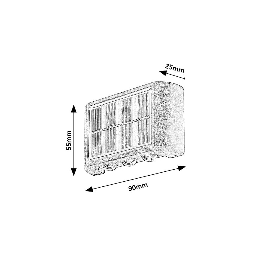 Rabalux 77024 - LED Solar wall light LED/1,2W/1,2V IP44 600 mAh