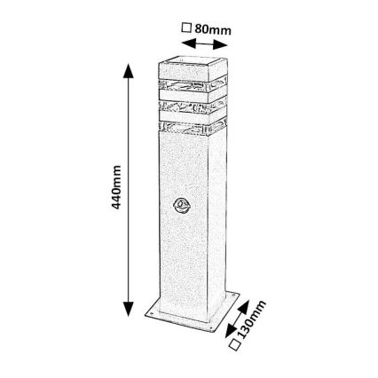 Rabalux - Outdoor lamp with a sensor 1xE27/12W/230V IP44