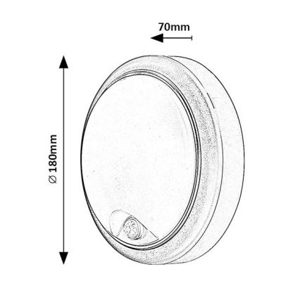 Rabalux - LED Outdoor wall light with a sensor LED/15W/230V IP54