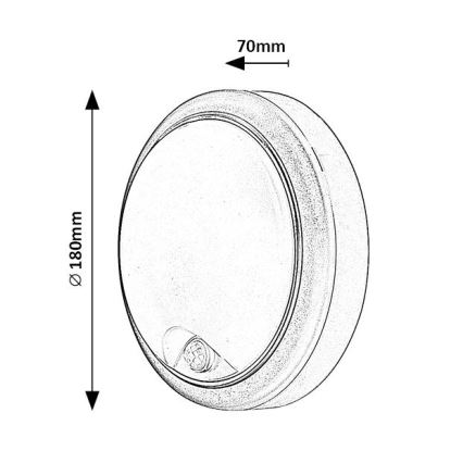 Rabalux - LED Outdoor wall light with a sensor LED/15W/230V IP54