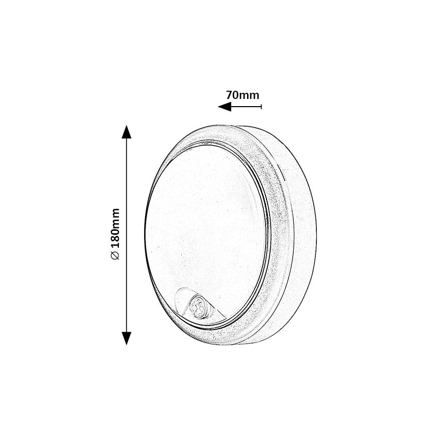 Rabalux - LED Outdoor wall light with a sensor LED/15W/230V IP54
