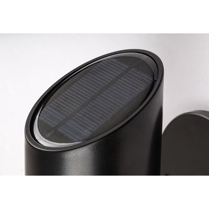 Rabalux - LED RGB Solar wall light with sensor LED/1W/3,7V IP44 black