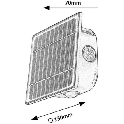 Rabalux - LED Dimmable solar wall light LED/0,5W/3,7V 3000K/6000K IP54