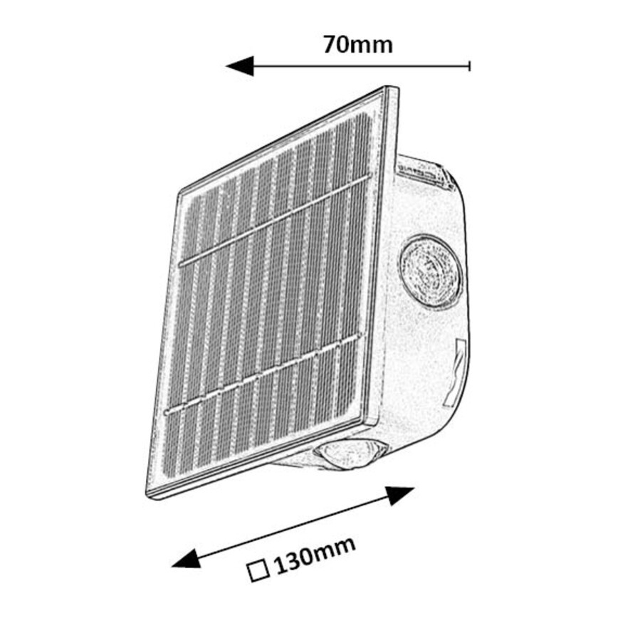 Rabalux - LED Dimmable solar wall light LED/0,5W/3,7V 3000K/6000K IP54