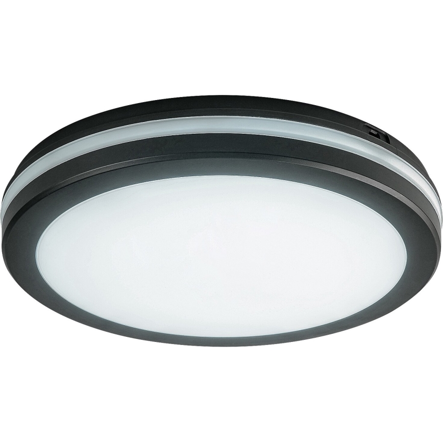 Rabalux - LED Bathroom Ceiling Light LED/28W/230V 3000/4000/6500K IP54 black Ø 30 cm