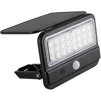 Rabalux - LED Solar wall light with sensor LED/7W/3,7V IP54 black