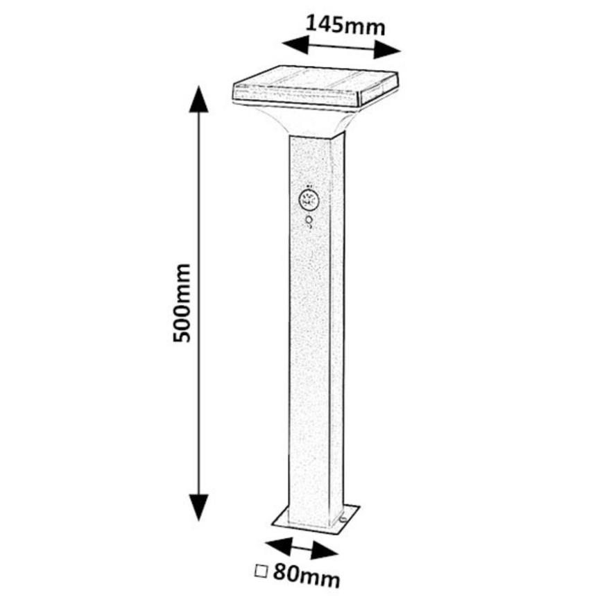 Rabalux - LED Solar lamp with sensor LED/4W/3,7V IP44 black