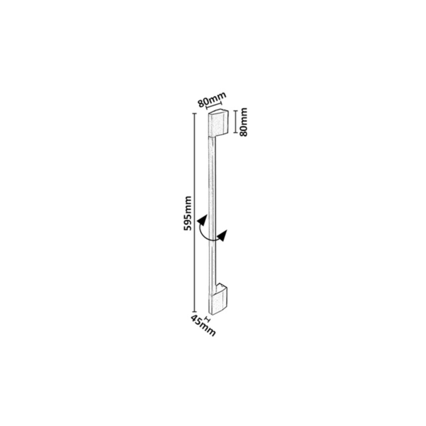 Rabalux - LED Outdoor Wall Light, 8W, 230V, IP54, 59.5 cm, Black