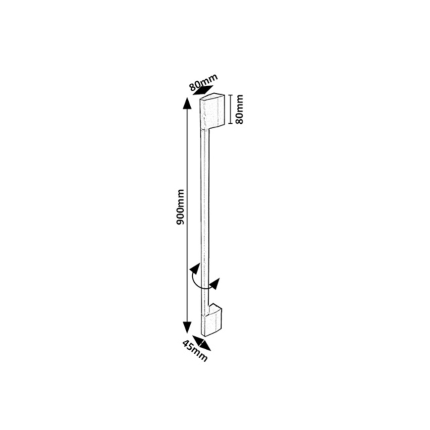 Rabalux - 8W LED Outdoor Wall Light, 230V, IP54, 90 cm, Black
