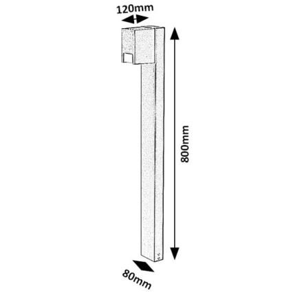Rabalux - Outdoor lamp 1xGU10/7W/230V IP44 black