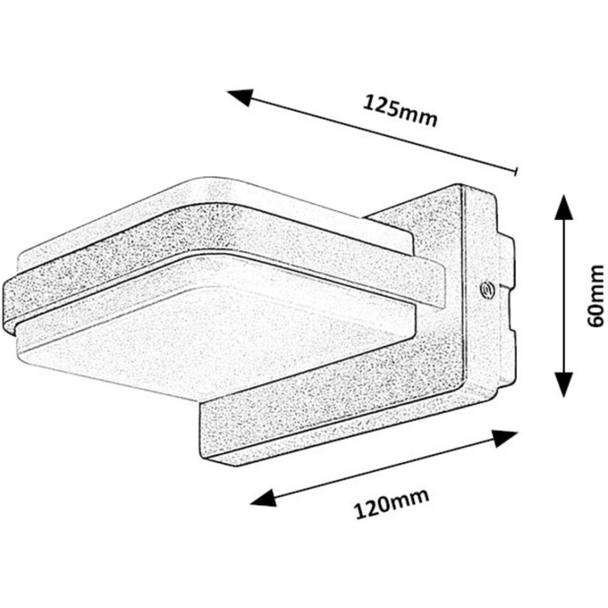Rabalux - LED Outdoor wall light LED/12W/230V IP44 black
