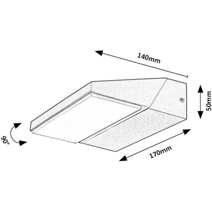 Rabalux - LED Outdoor wall light LED/13W/230V IP65 black