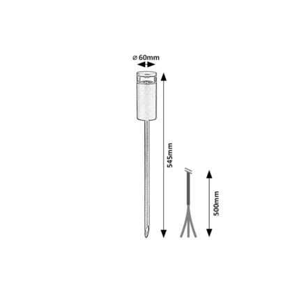 Rabalux - Outdoor lamp 1xGU10/10W/230V IP54 54,5 cm anthracite