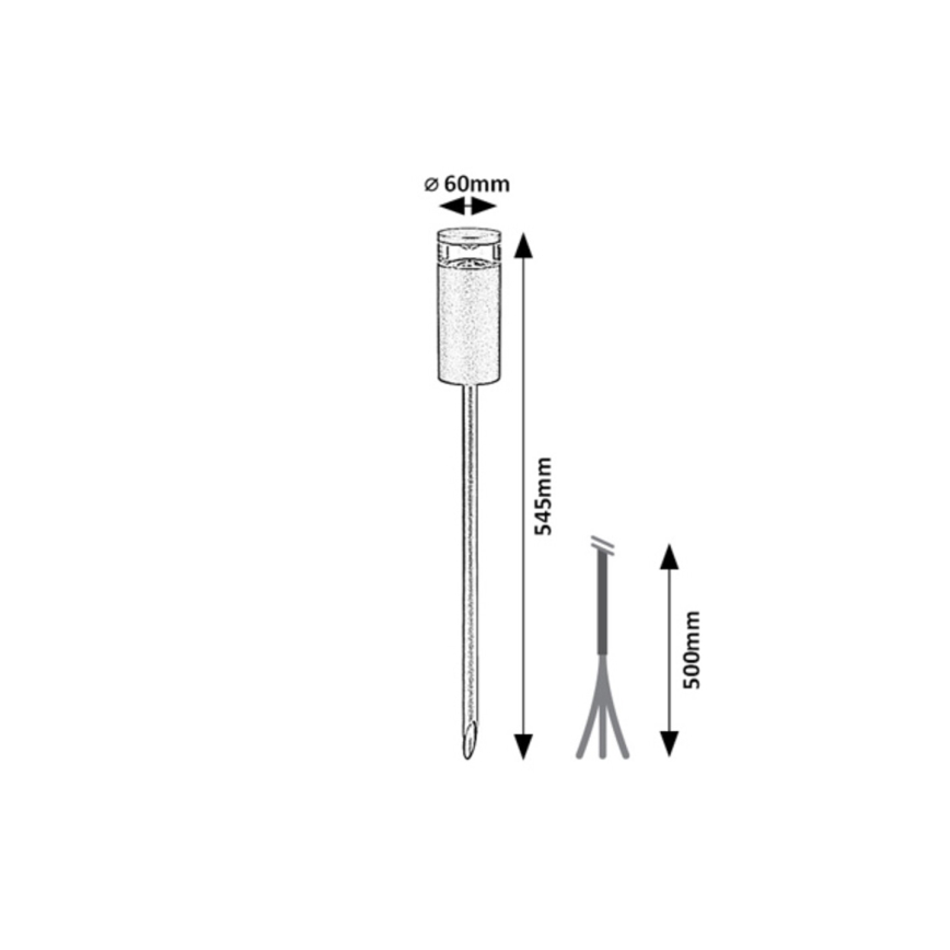 Rabalux - Outdoor lamp 1xGU10/10W/230V IP54 54,5 cm anthracite
