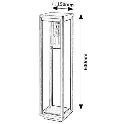 Rabalux - Outdoor lamp 1xE27/15W/230V IP54 black