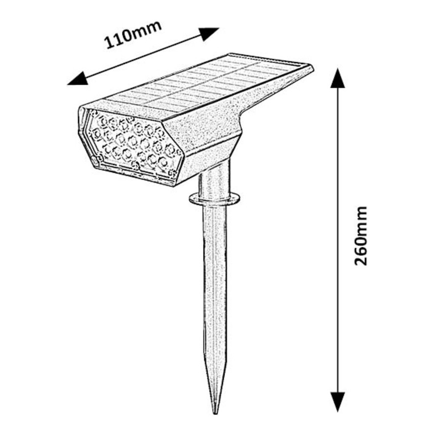 Rabalux - LED Solar light LED/0,5W/3,7V IP65 black