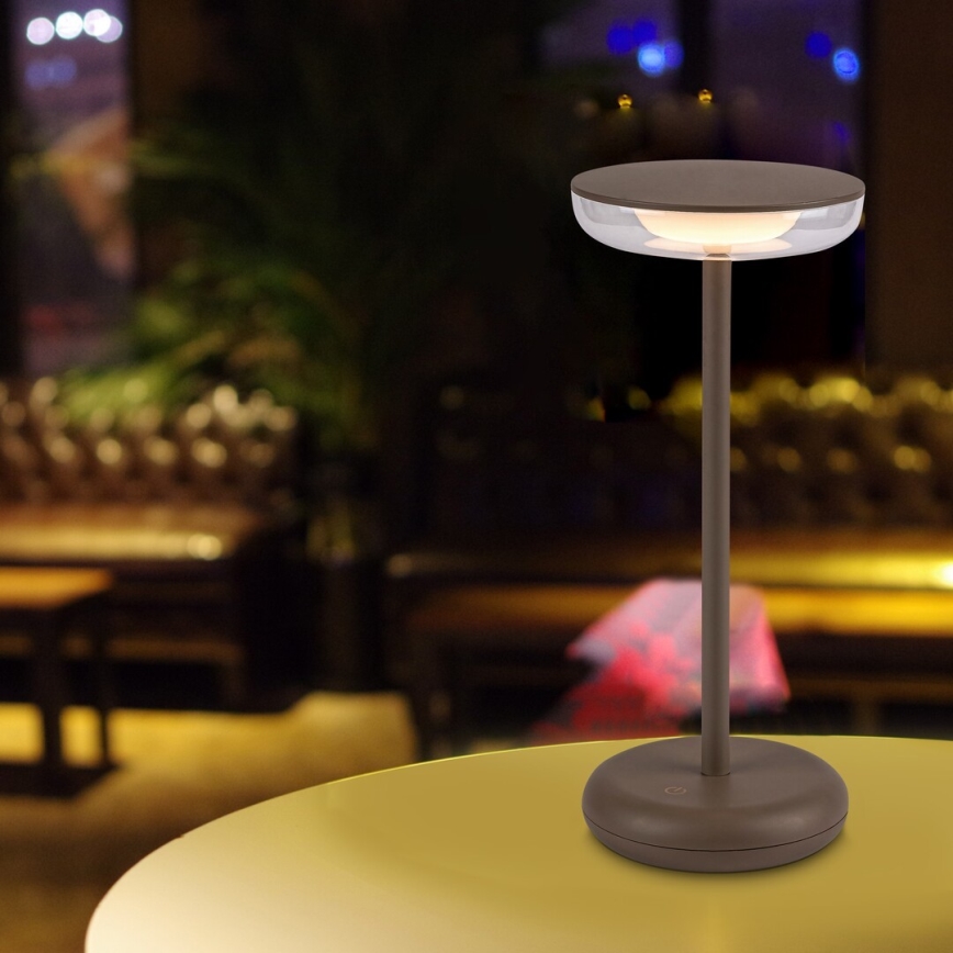 Rabalux - LED Dimmable rechargeable outdoor lamp LED/6W/5V IP44 1800 mAh brown