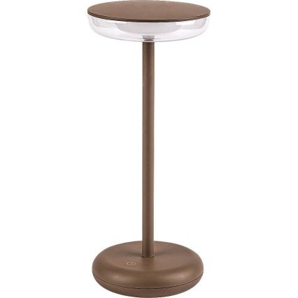 Rabalux - LED Dimmable rechargeable outdoor lamp LED/6W/5V IP44 1800 mAh brown