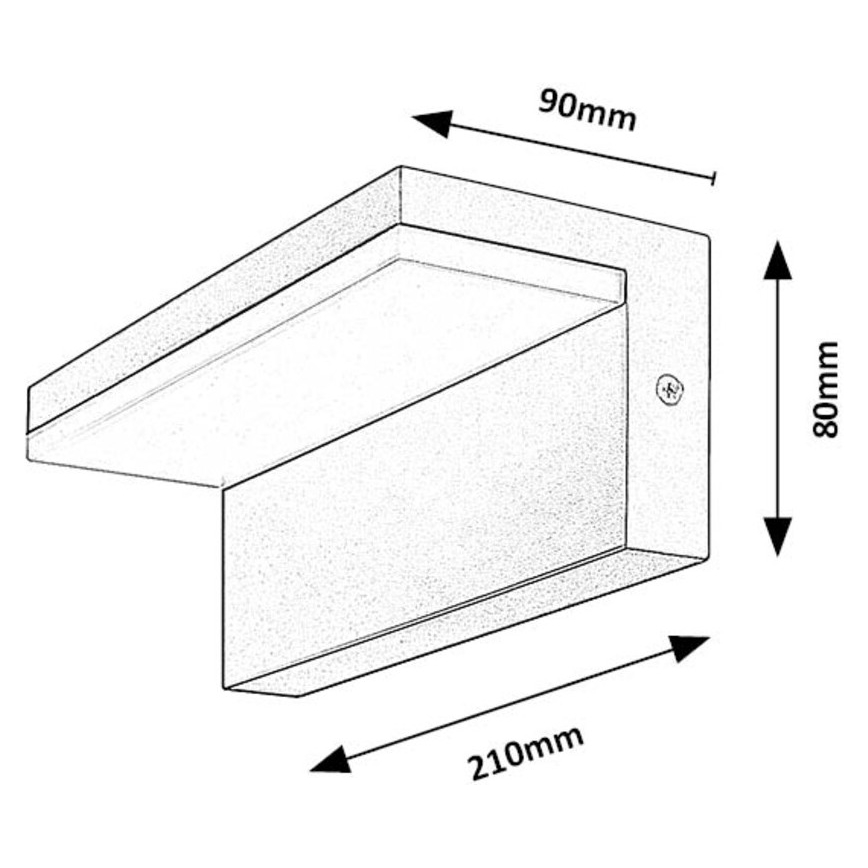 Rabalux - LED Outdoor wall light LED/10W/230V IP54 black
