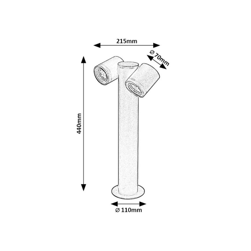Rabalux - Outdoor lamp 2xGU10/35W/230V IP44