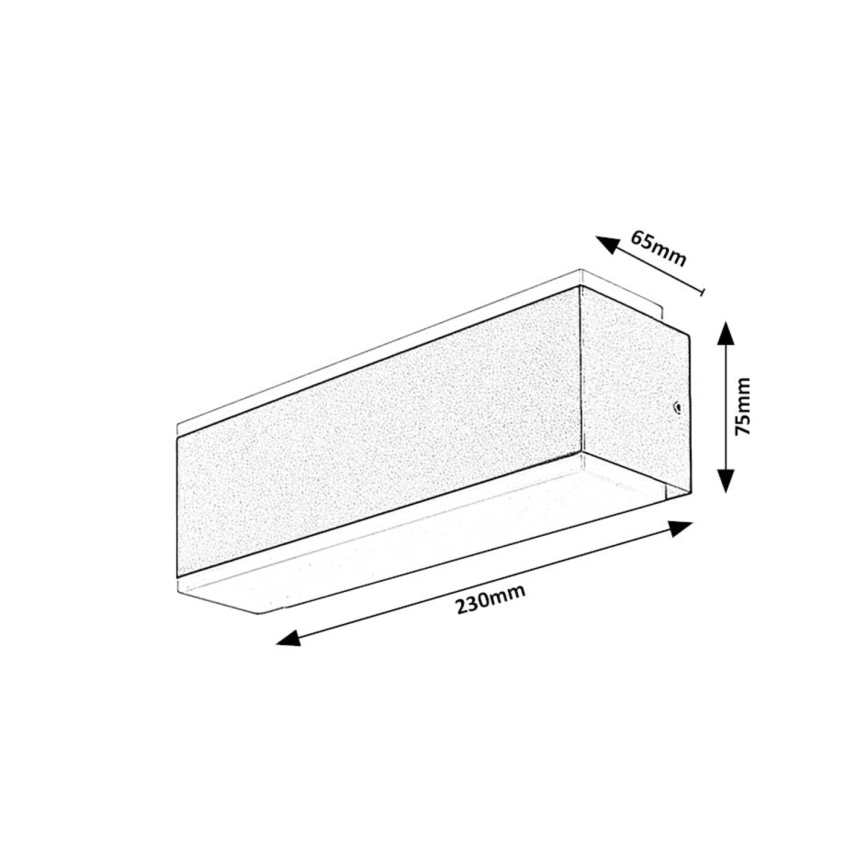 Rabalux - LED Outdoor wall light LED/12W/230V IP54