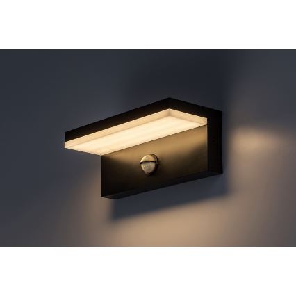 Rabalux - LED Outdoor wall light with a sensor LED/9W/230V 2700/4000/6500K IP54 black