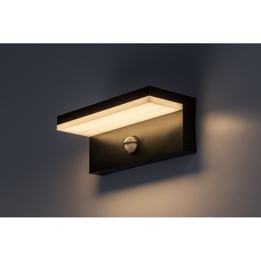 Rabalux - LED Outdoor wall light with a sensor LED/9W/230V 2700/4000/6500K IP54 black